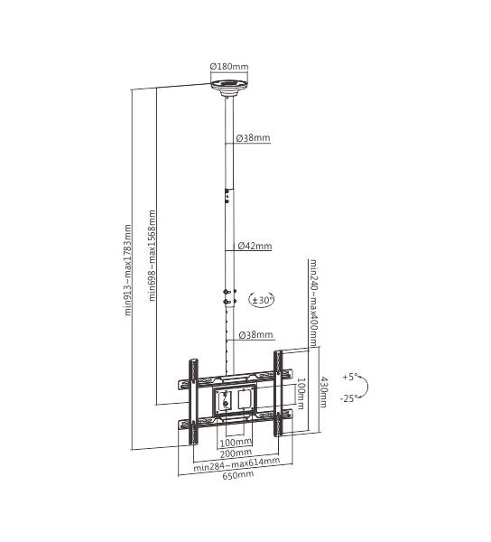 Heavy-Duty TV Ceiling Mount - Image 2