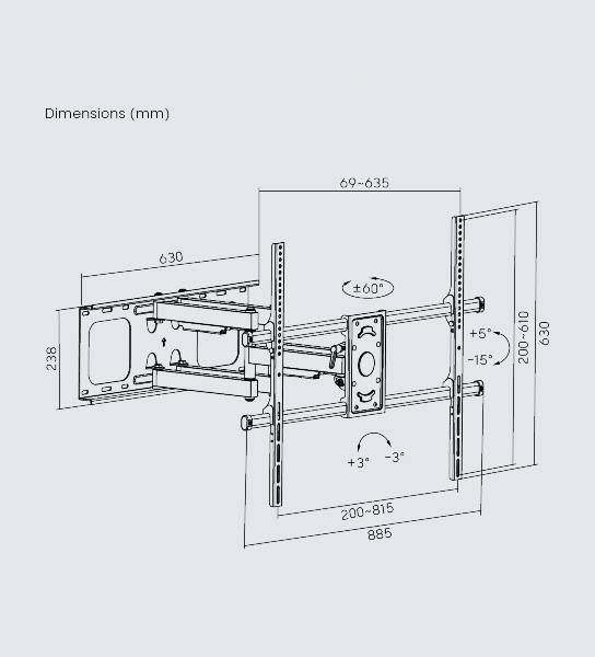 Heavy-Duty Full-Motion TV Wall Mount 100" - Image 2