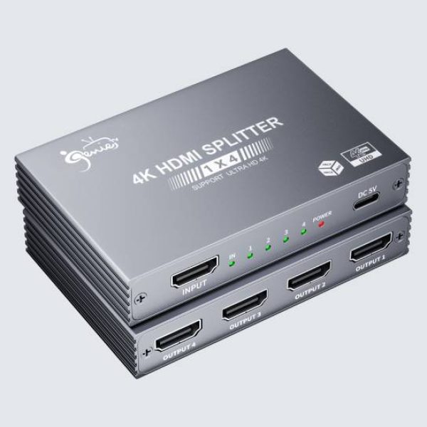 1 in 4 out 4k HDMI splitter, version 1.4