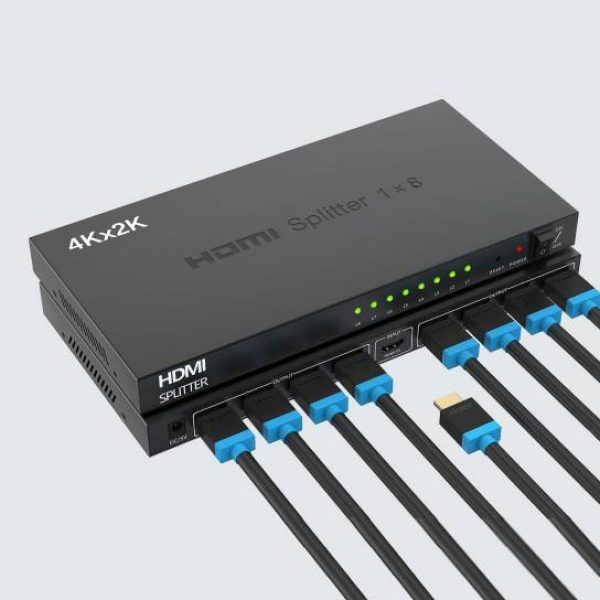 4K HDMI Splitter 1 in 8 Out, Iron Case