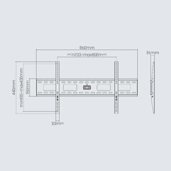 Classic Heavy-duty Fixed Curved & Flat Panel TV Wall Mount