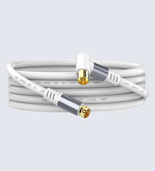 Right Angle RG6 Coax Cable, PAL to F-Male