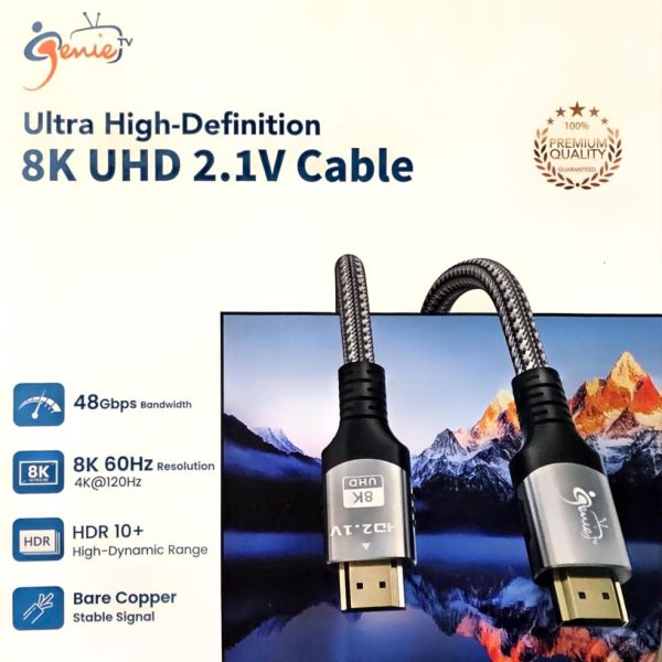 8K Braided Hdmi Bare Copper 3M