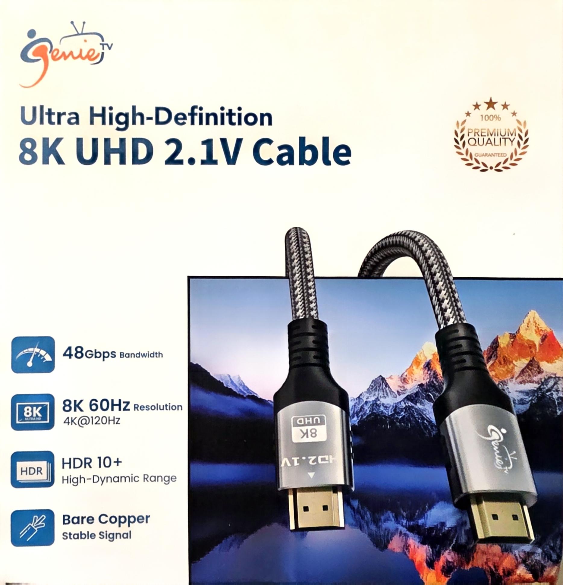 8K Braided Hdmi Bare Copper 3M - Image 2